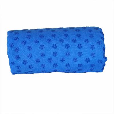 Csúszásgátlós jógatörölköző ajándék táskával-kék