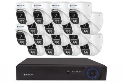 Securia Pro kamerarendszer NVR16CHV4S-W DOME smart, fehér Felvétel: 1 TB merevlemez